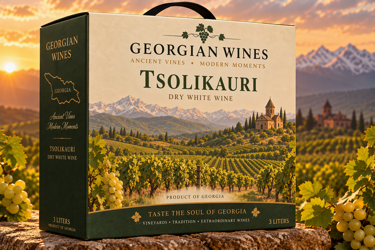 Georgian Legend, Tsolikauri - Classic Dry White Wine