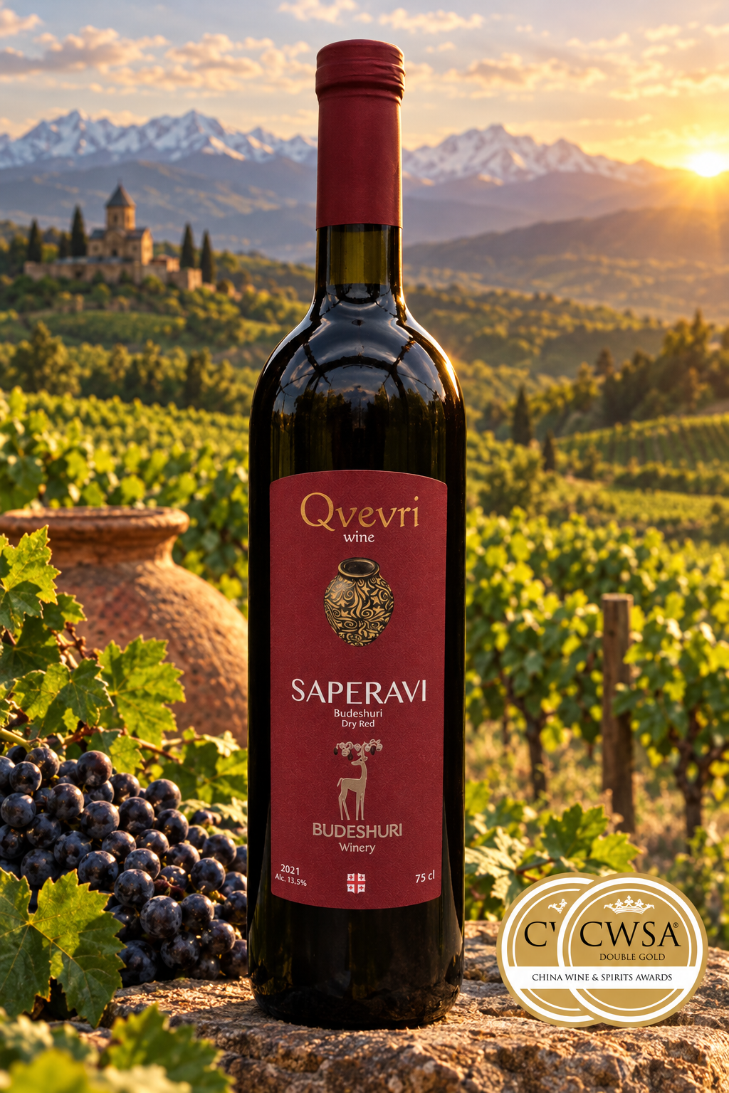 Budeshuri, Saperavi - Dry Black Qvevri Wine